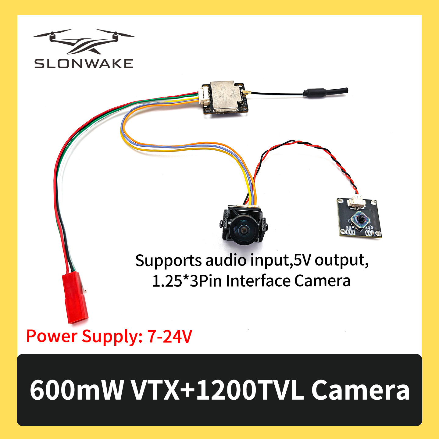 SLONWAKE 5.8G 600mW 7-24V FPV  - Drone Kit Fpv のレビューと価格