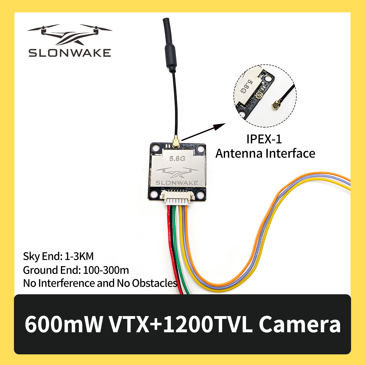 SLONWAKE 5.8G 600mW 7-24V FPV  - Drone Kit Fpv のレビューと価格