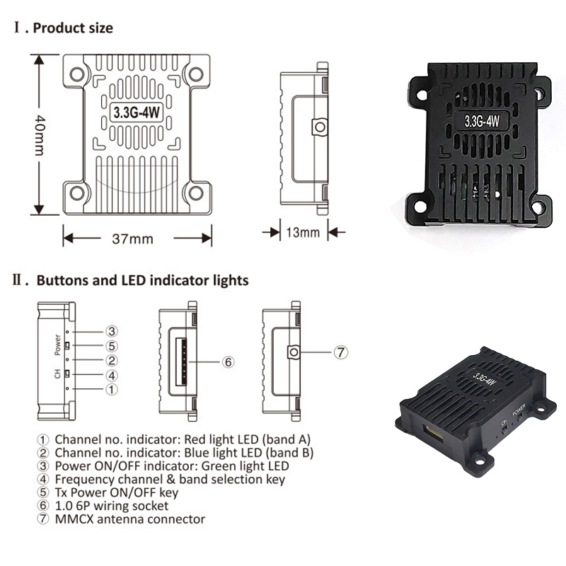 3.3GHz 3.3G 4W FPV Drones Mode - Drone Kit Fpv のレビューと価格