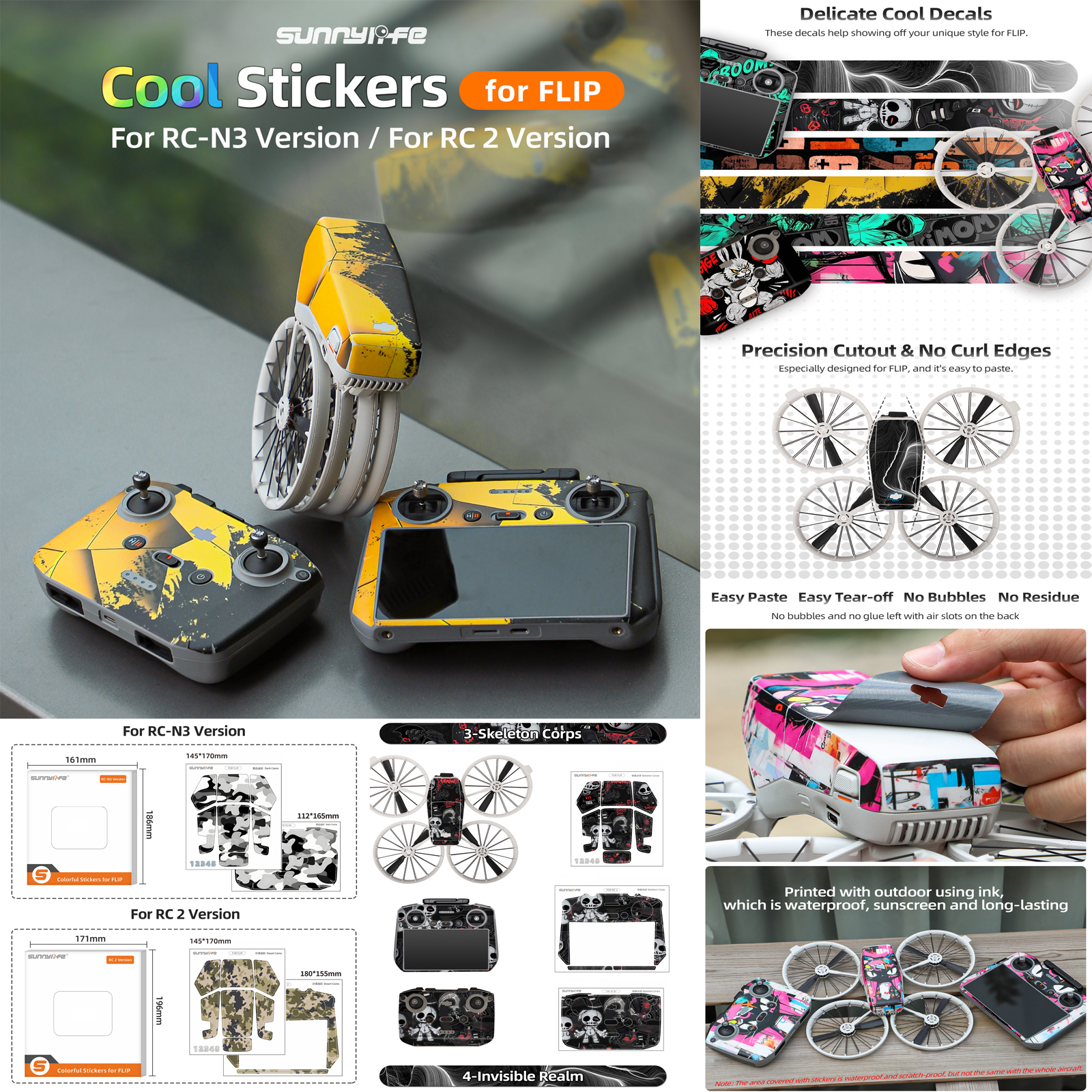Sunnylife Sticker Kit for DJI  - Drone Kit Waterproof のレビューと価格
