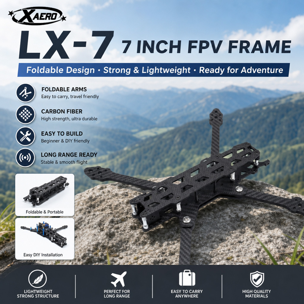 PAURC LX-7 Foldable 7 Inch FPV - Drone Kit Octocopter のレビューと価格