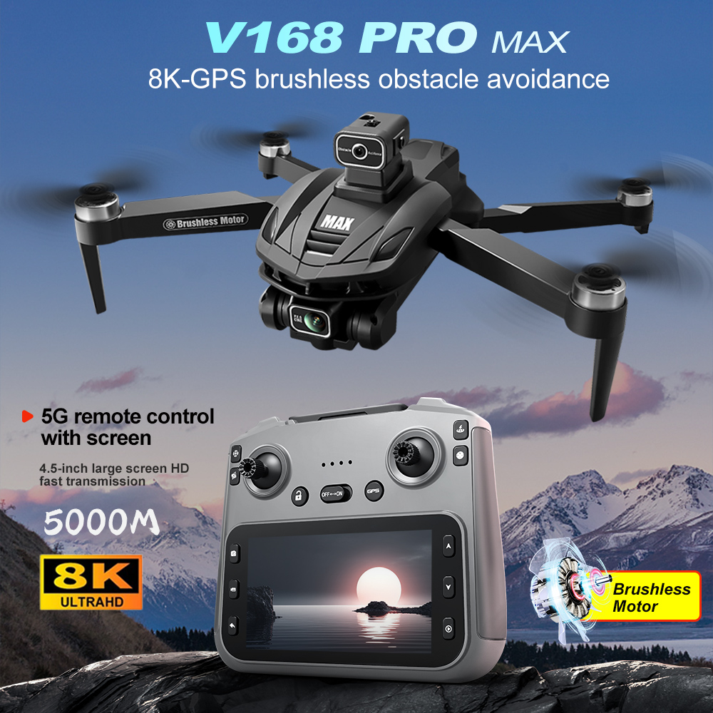 V168 PRO Max GPS Drone 8K Prof - Drone Kit Professional のレビューと価格