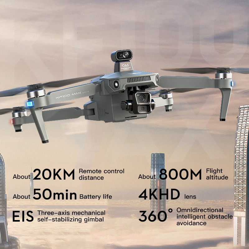 SJRC KF100 MAX 8K UHD Photo HD - Drone Kit Professional のレビューと価格